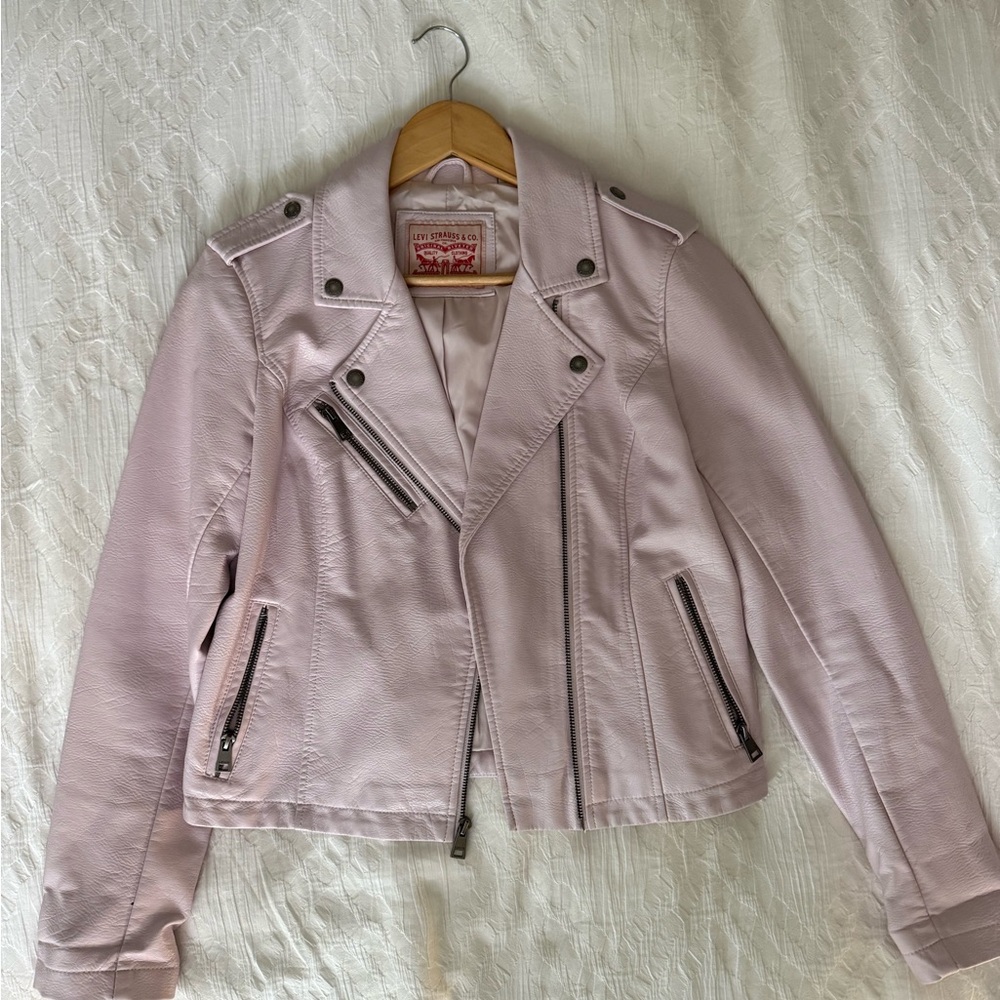 Levi's Light Pink Leather Jacket